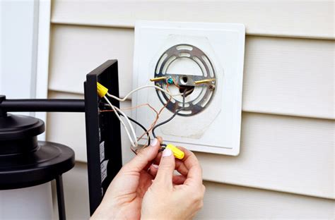 electrical box for outside light fixture|install outdoor light junction box.